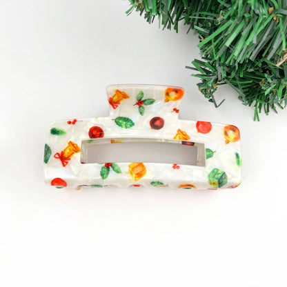 Christmas Series Rectangular Hair Claw Clips