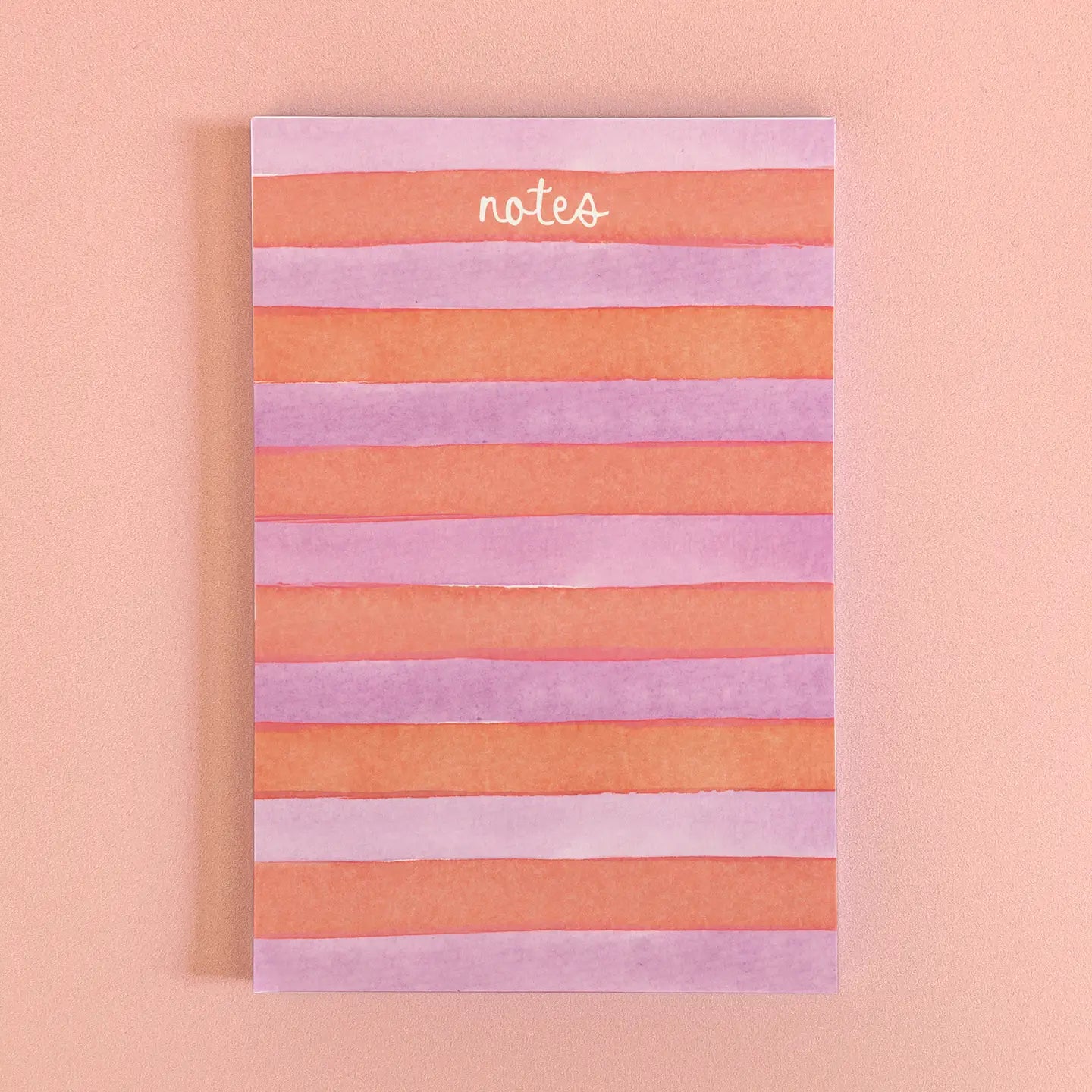 Orange and Purple Stripes Notepad | 4"x6" Colorblock Notepad