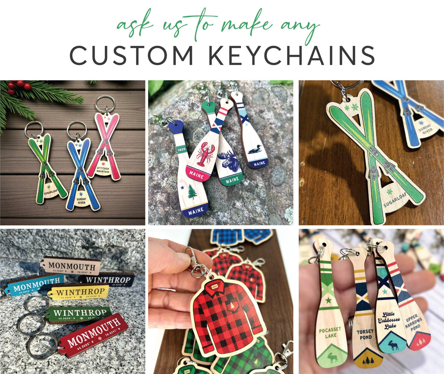 Lake Norman Paddle Keychain