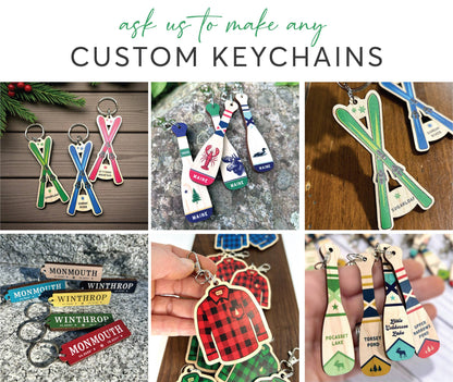 Lake Norman Paddle Keychain
