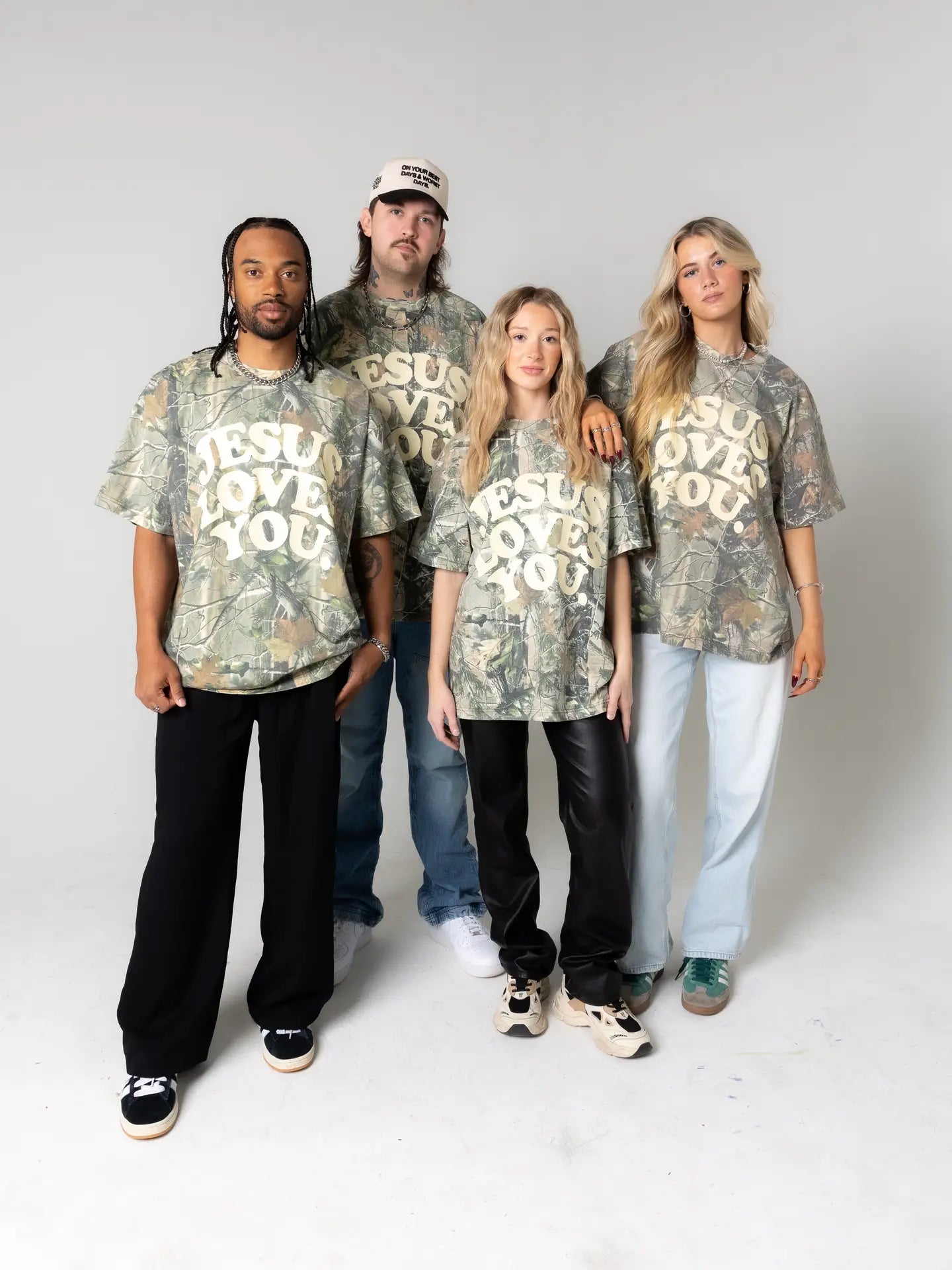 Jesus Loves You || Heavyweight Camo Tee || Oversized