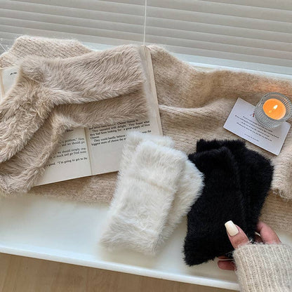 Winter Fuzzy Plush Thicken Warm Crew Socks MK2BLW6W8FSO220