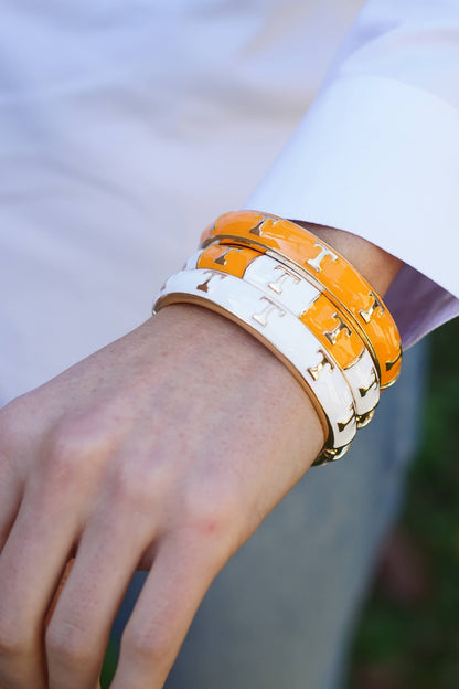 Tennessee Vols Sculpted Enamel Checkered Hinge Bangle