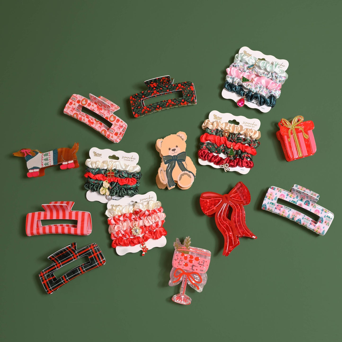 Claw Clip-Peppermint Stripes