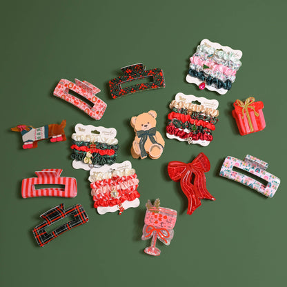 Claw Clip-Peppermint Stripes