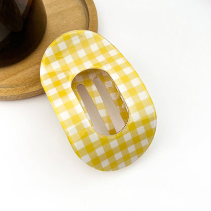 Acetate Gingham Large Claw Hair Clip