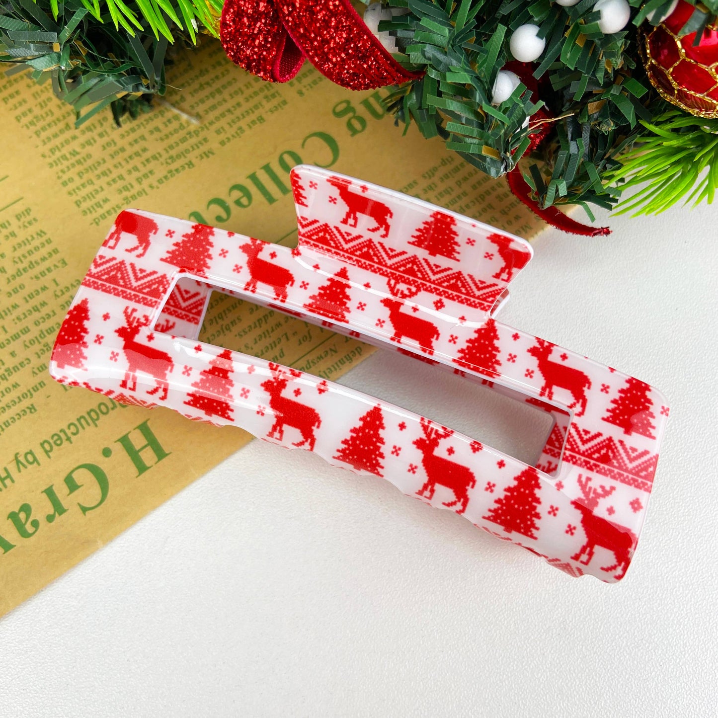 Funny Christmas Hair Clip Snowflake Bells