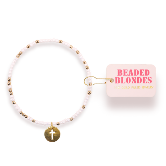 Cross Cutout Charm Bracelet on Color