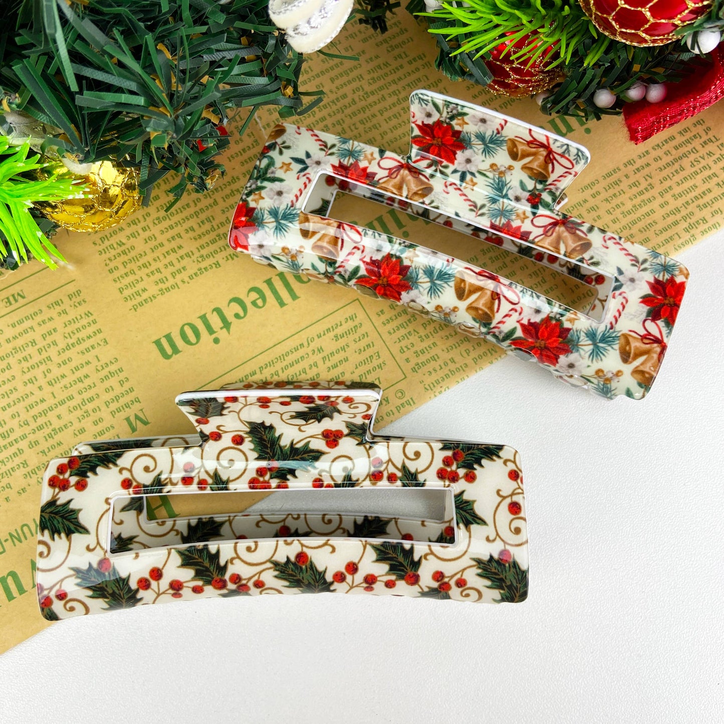 Funny Christmas Hair Clip Snowflake Bells