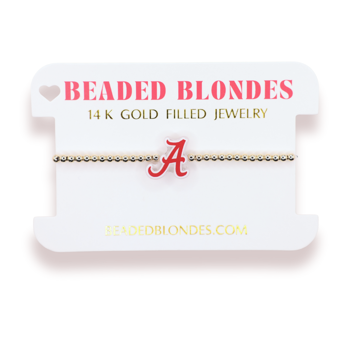 Alabama Logo Bracelet on Gold