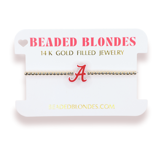 Alabama Logo Bracelet on Gold