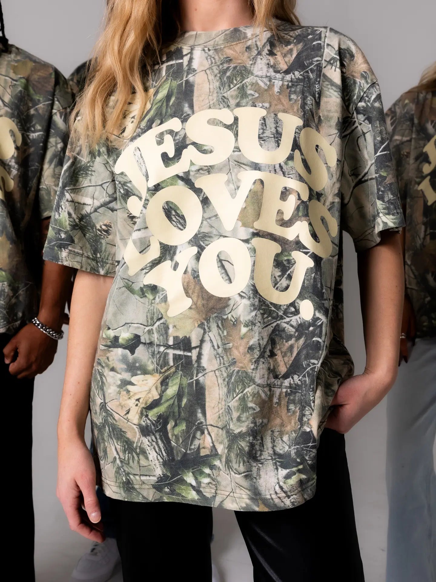 Jesus Loves You || Heavyweight Camo Tee || Oversized