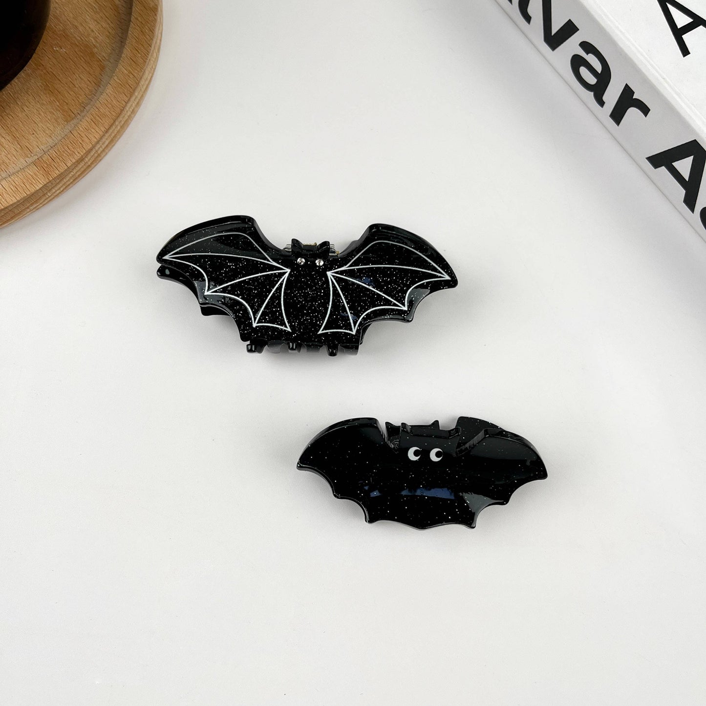 Diva Soap Black Bat Claw Clip,Halloween Hair Clip