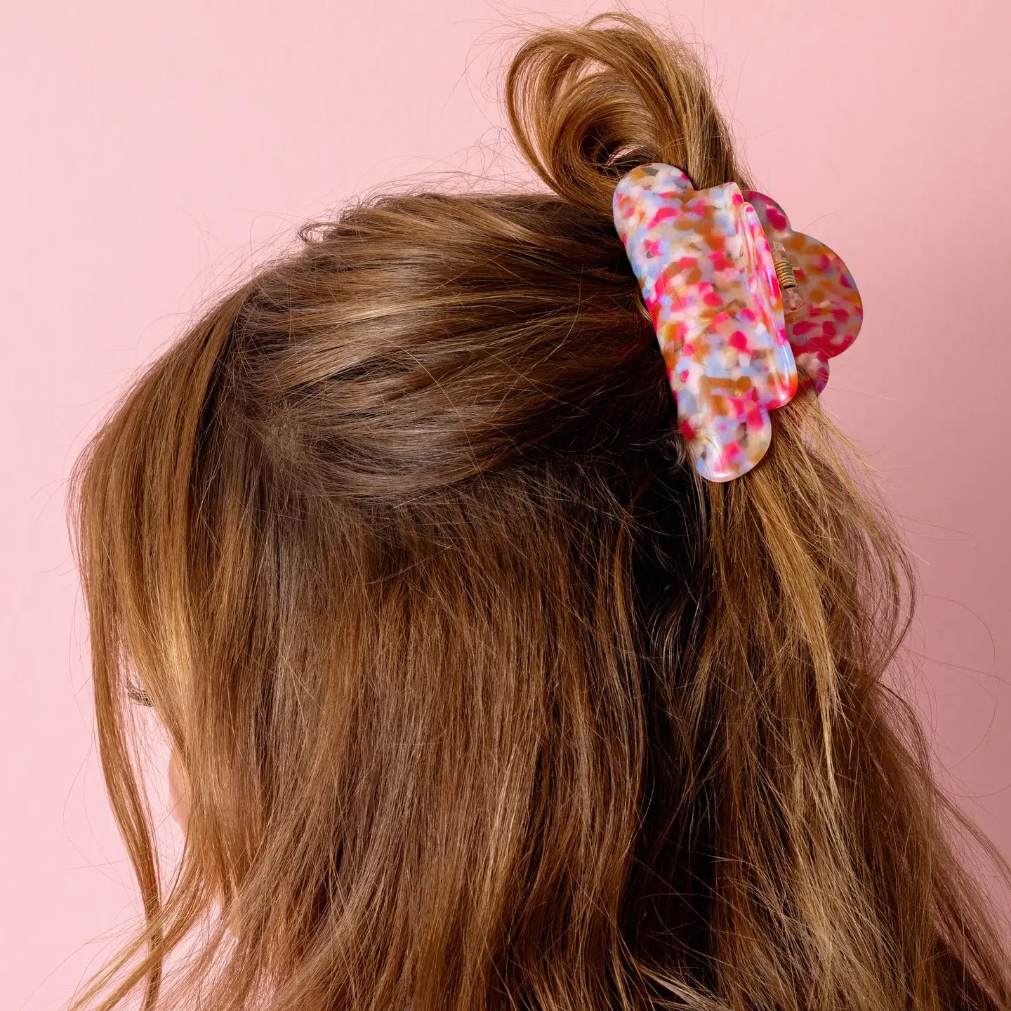 Claw Hair Clip - Large - Colorful Scallop