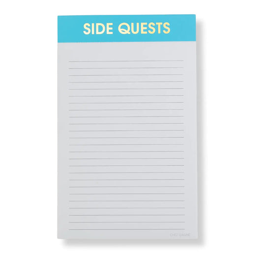 Side Quests - Lined Notepad - Caribbean Blue - 65 Perforated Pages - 5x8