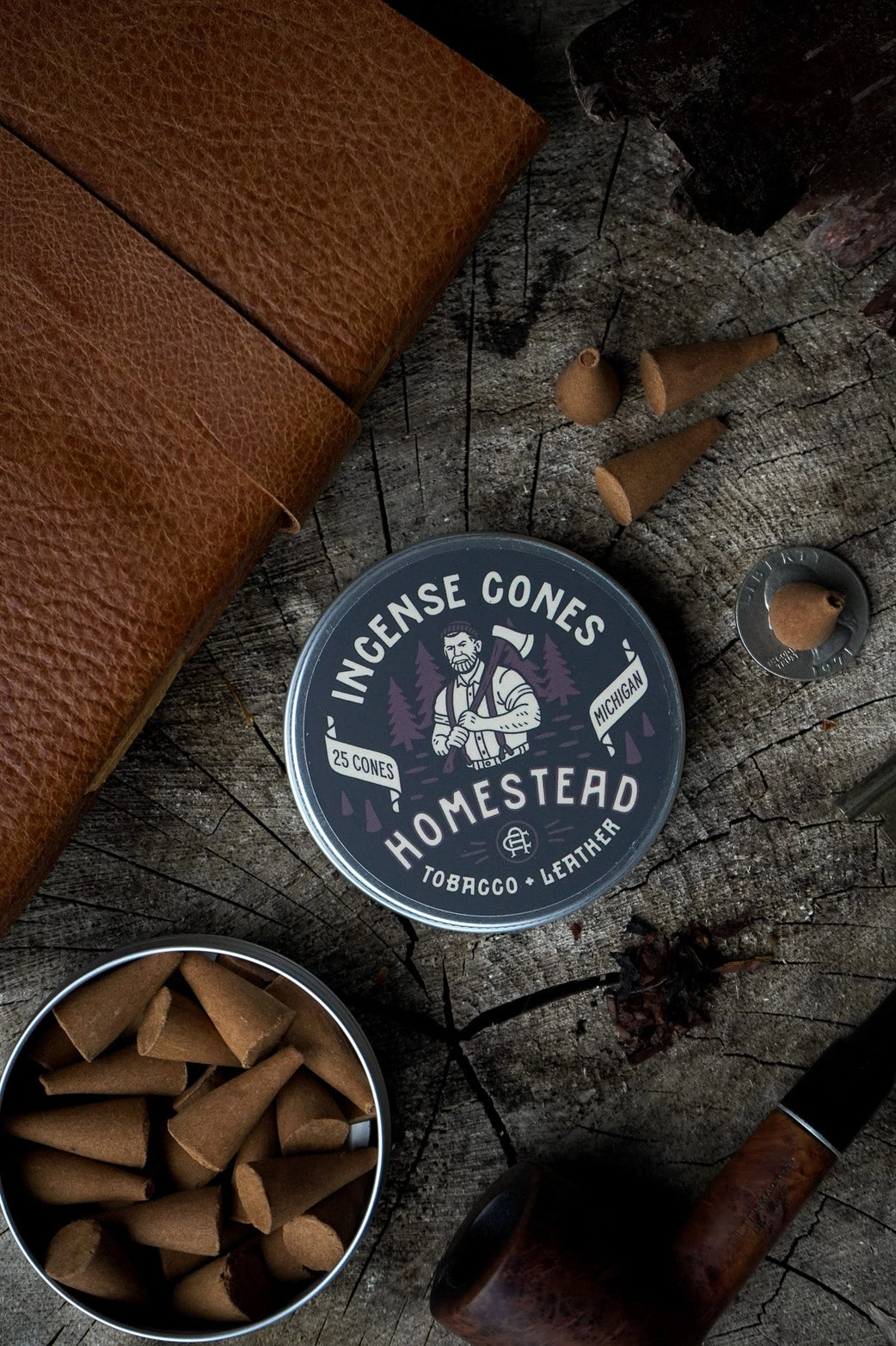 Ambush Candle Co. - Homestead | Tobacco + Leather Incense