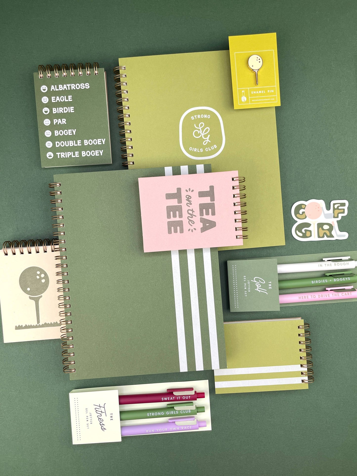 Golf Ball and Tee Mini Jotter Notebook