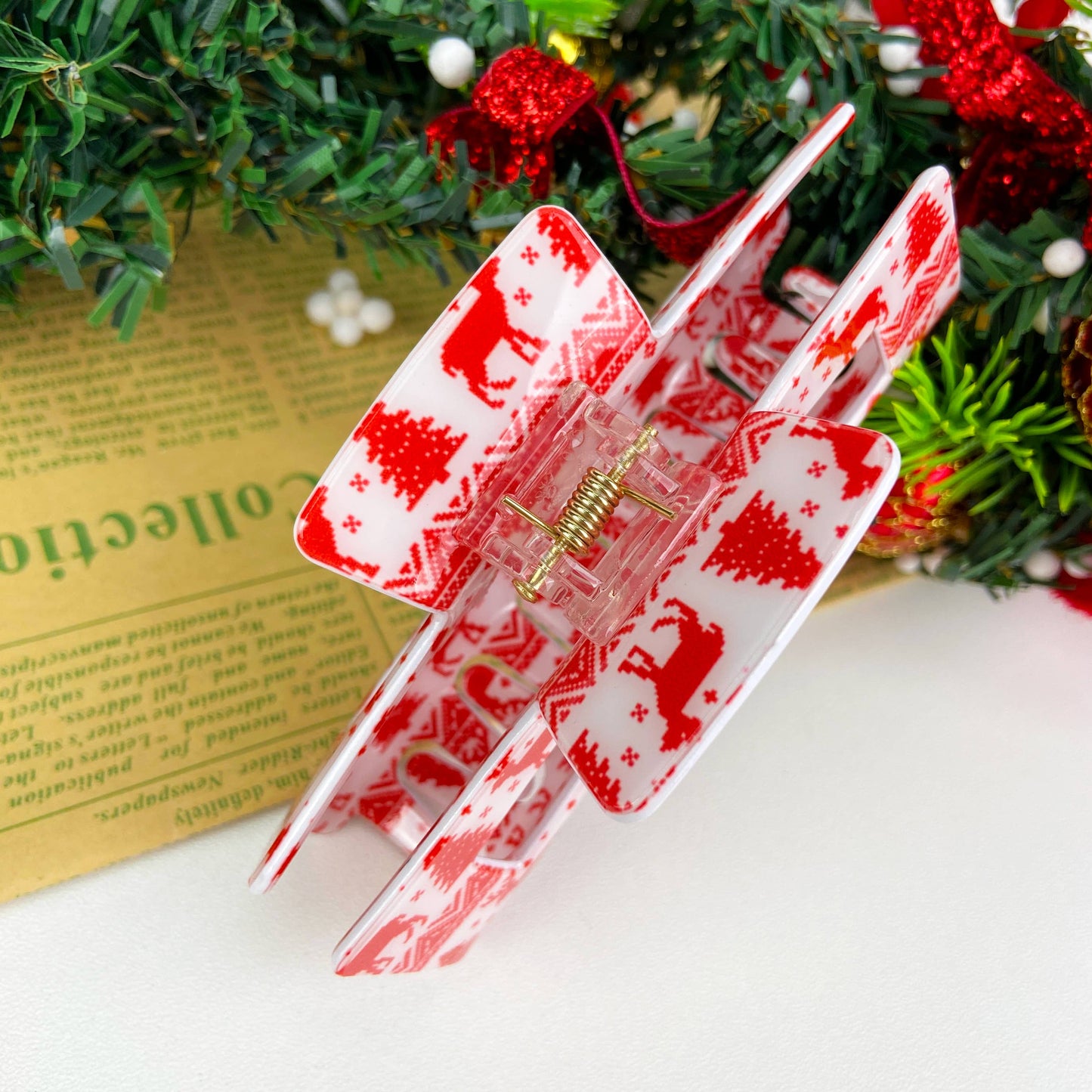 Funny Christmas Hair Clip Snowflake Bells