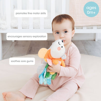 Hedgehog Montessori Snuggly Sensory Toy with Crinkle Tabs