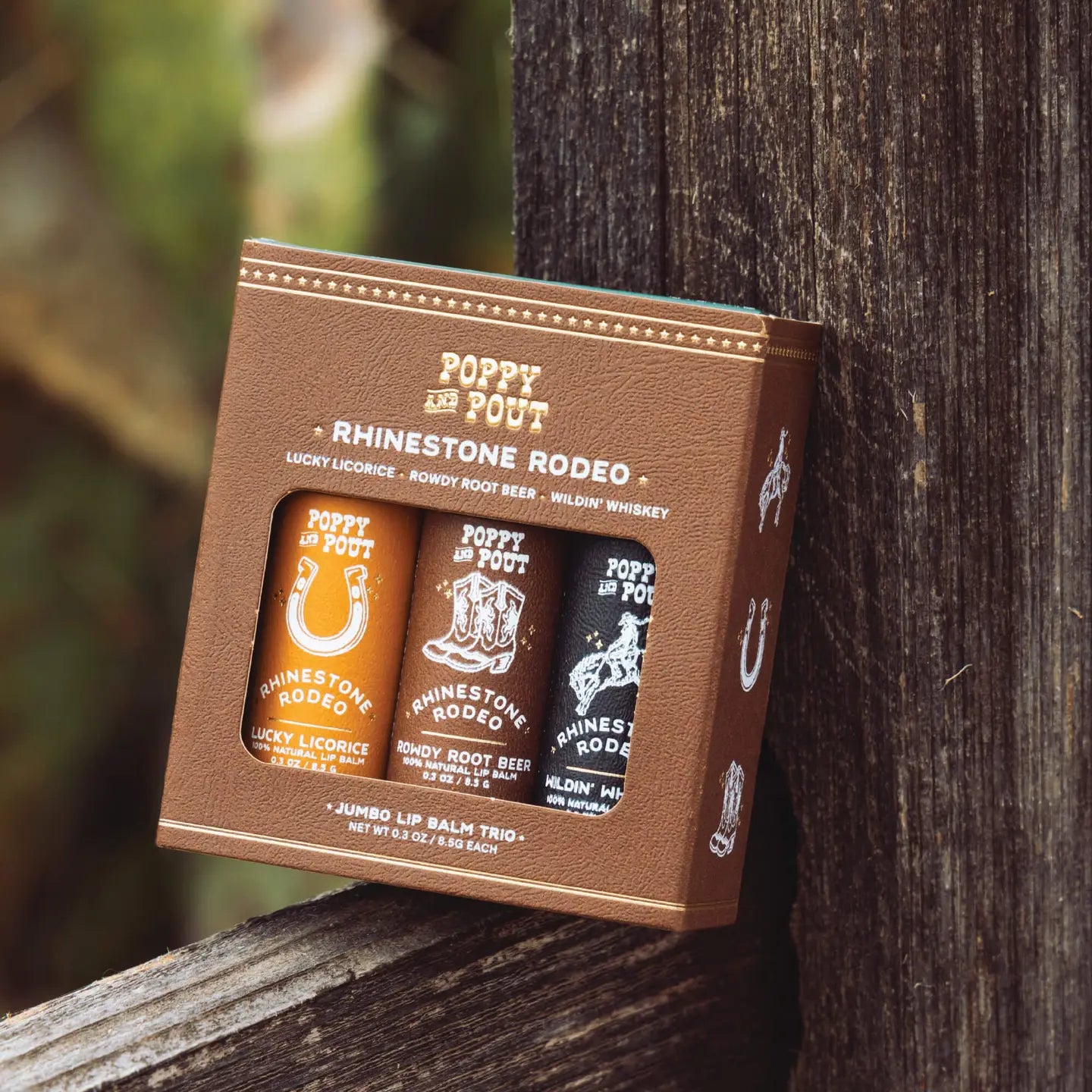 Lip Balm Trio Gift Set, Rhinestone Rodeo