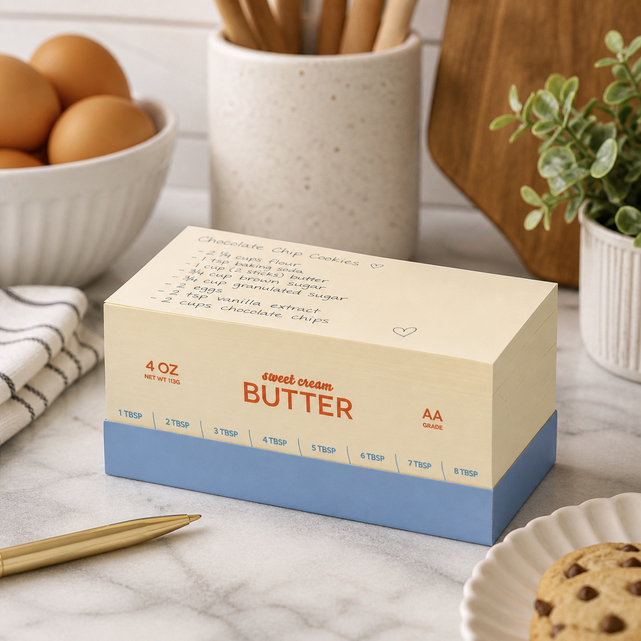 Retro Butter Paper Notepad