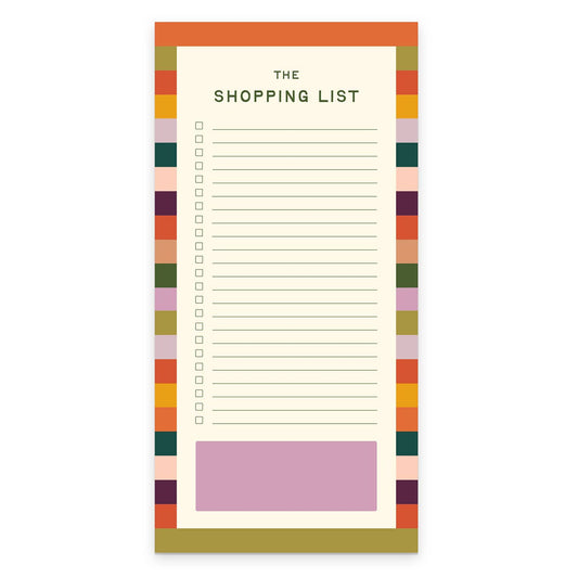 Colorful Stripes The Shopping List Notepad Market List