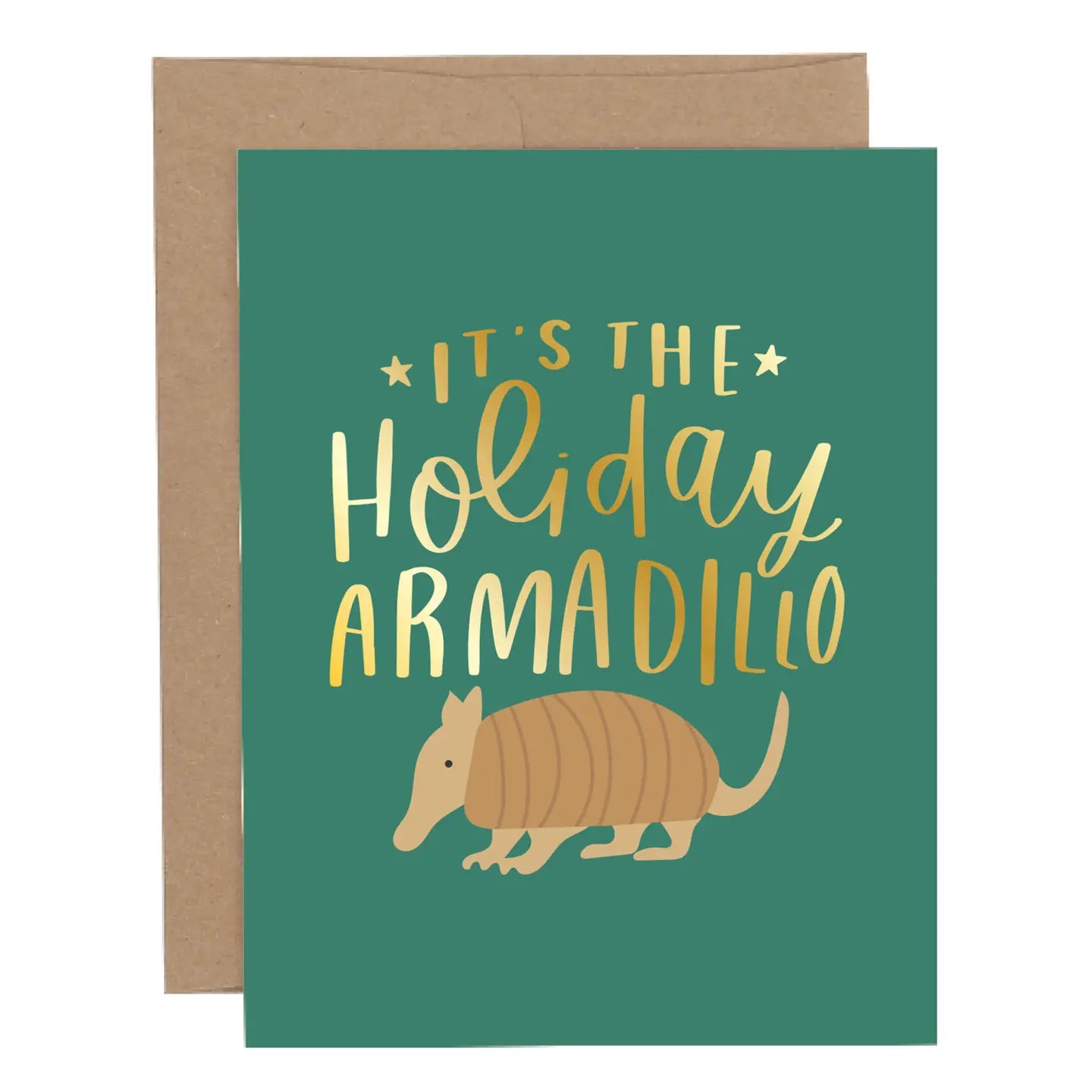 Holiday Armadillo Greeting Card