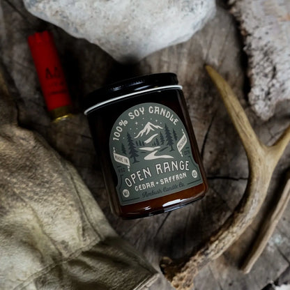 Ambush Candle Co. - Open Range | Cedar + Saffron 8oz Soy Candle