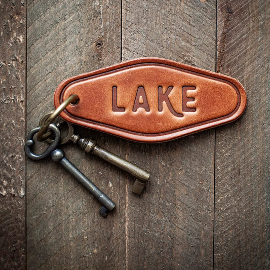 Lake Leather Keychain Motel Style