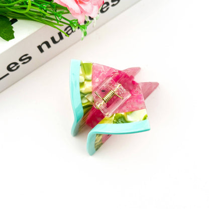 DIva Soap Triangular Watermelon Claw Clip, Acetate Fruit Hair Clip