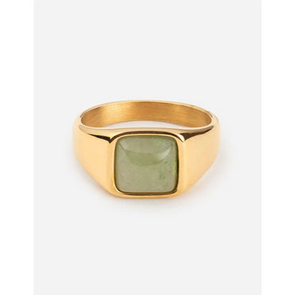 Emerald Green Signet Ring