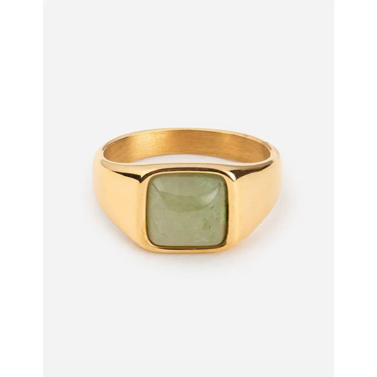 Emerald Green Signet Ring