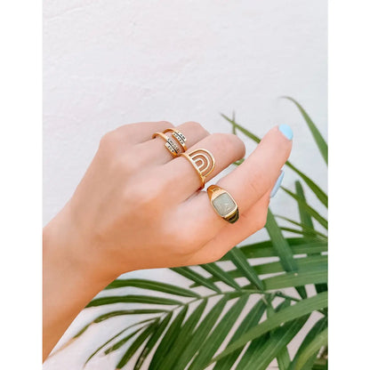 Emerald Green Signet Ring