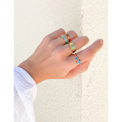 Emerald Green Signet Ring