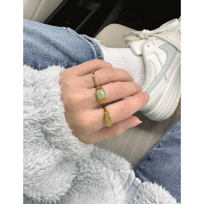 Emerald Green Signet Ring