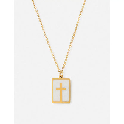 Enamel Cross Necklace