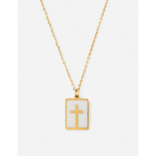 Enamel Cross Necklace