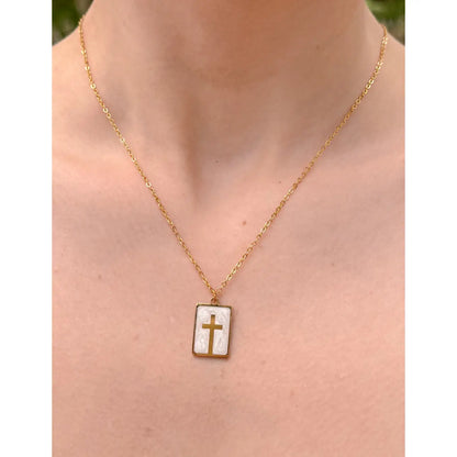 Enamel Cross Necklace