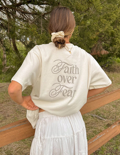 Faith Over Fear Taupe Unisex Tee