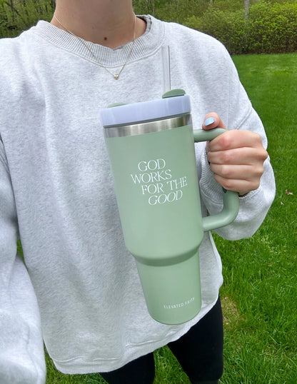 God Works For the Good 40 oz Tumbler